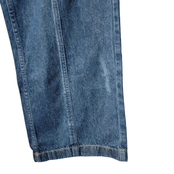 Jealous 21 Womens Belted High Rise Wide Leg Retro Crop Denim Blue Jeans Size 26 - Picture 9 of 11